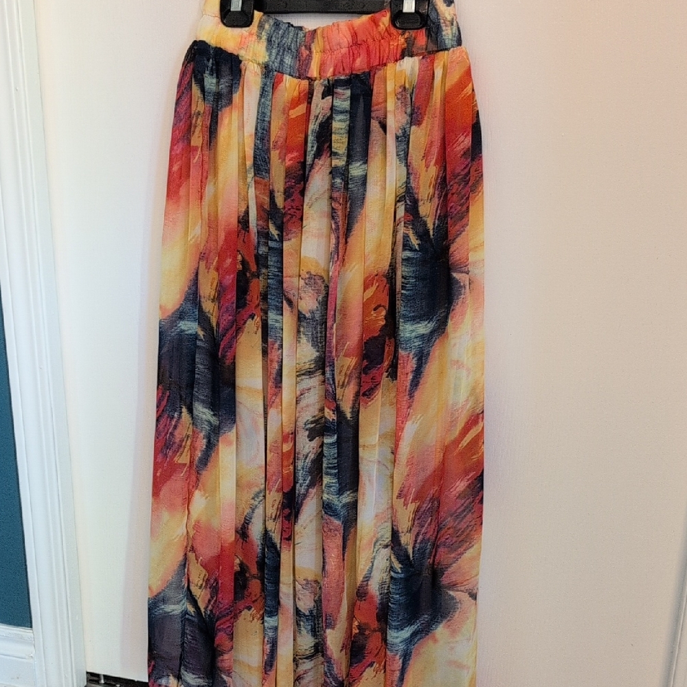Vibrant Abstract Maxi Skirt